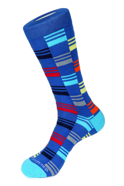 Fun colorful abstract sock designs by Unsimply Stitched