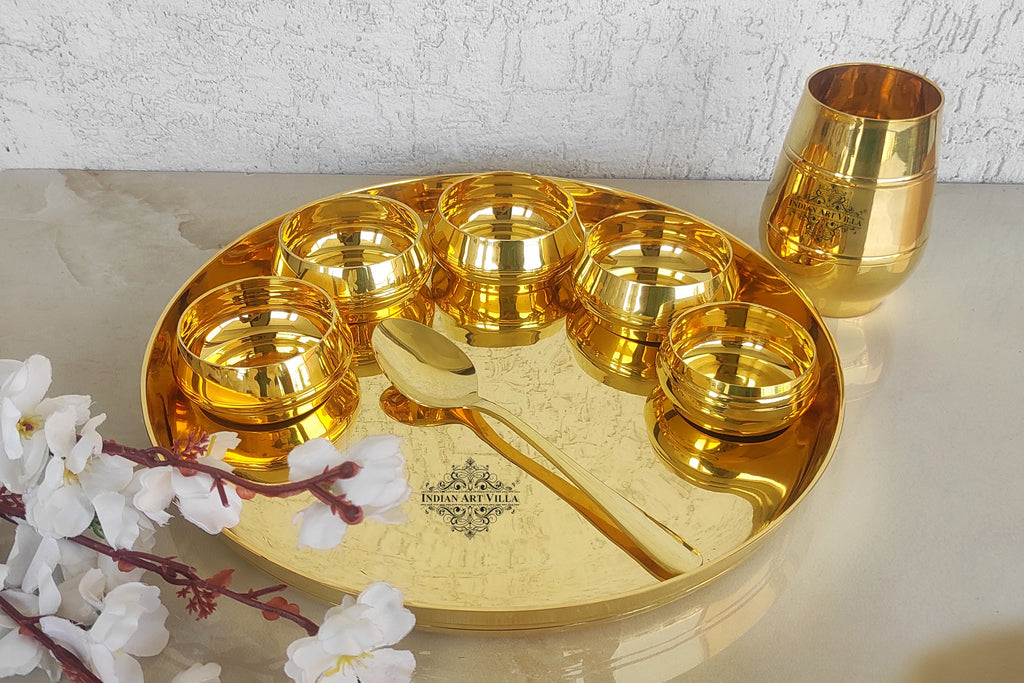 Brass Dinner Set Collection | Buy Dinner Sets Online - INDIAN ART VILLA