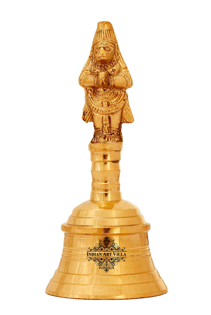 Mannar Craft Store  Brass Nandhi Pooja Hand Bell, Artisan Crafted for  Puja, Home Décoration and Gifting (5.5 Inch Height)