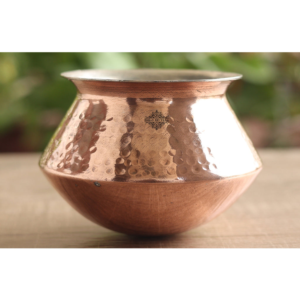 Buy Indian Art Villa Pure Steel Copper Hammered Design Sauce Pot