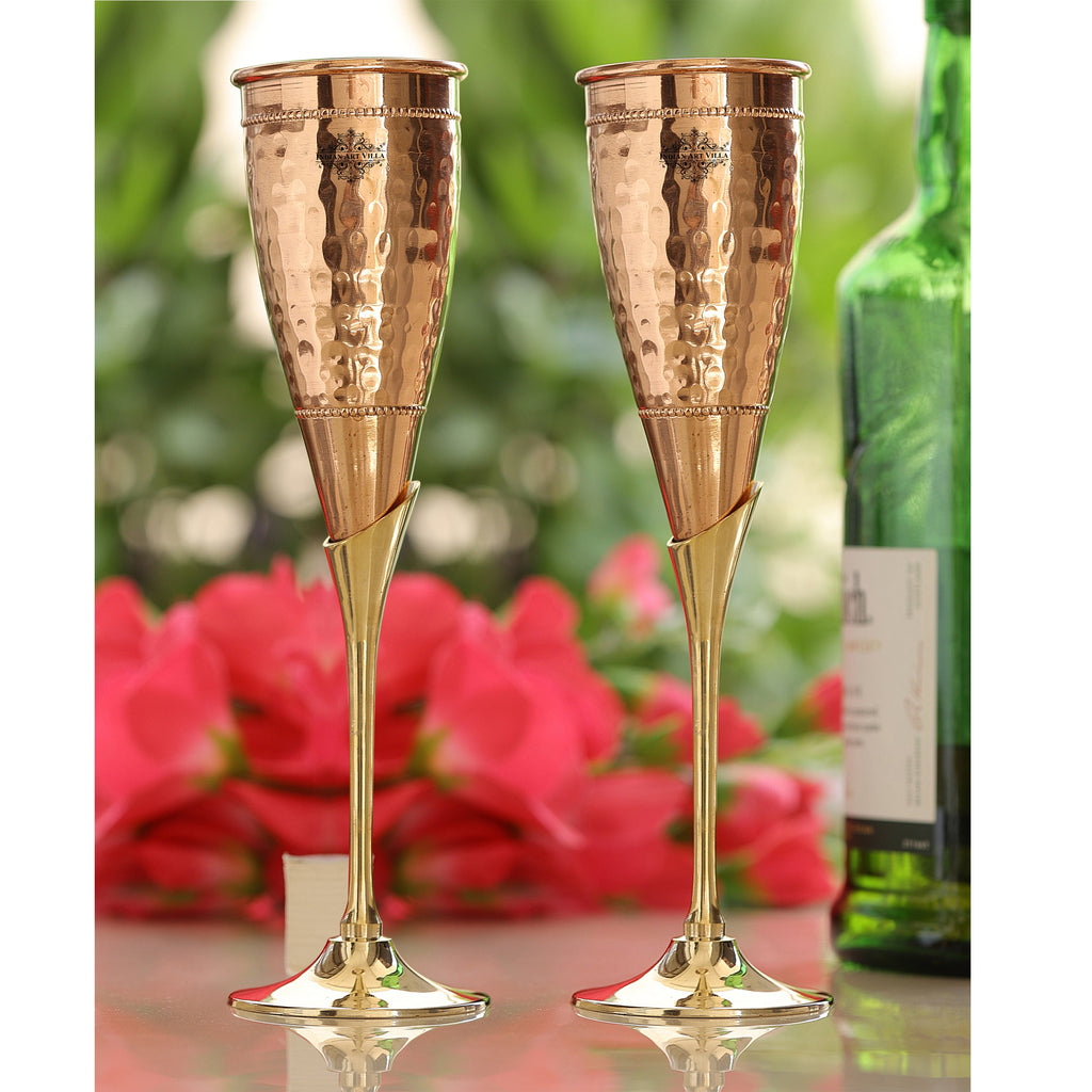 Modern Brass Champagne Wine Bottle Coaster from India - Elegant