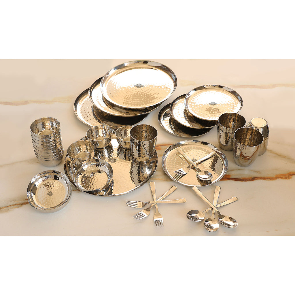 Pure Brass Royal Luxury Dinner Set 51 piece set , Brass Dinnerware