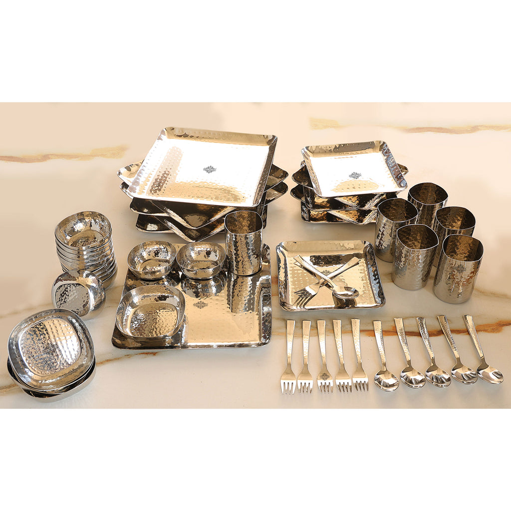 Pure Brass Royal Luxury Dinner Set 51 piece set , Brass Dinnerware