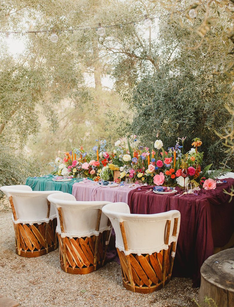 colorful boho wedding with handmade finds