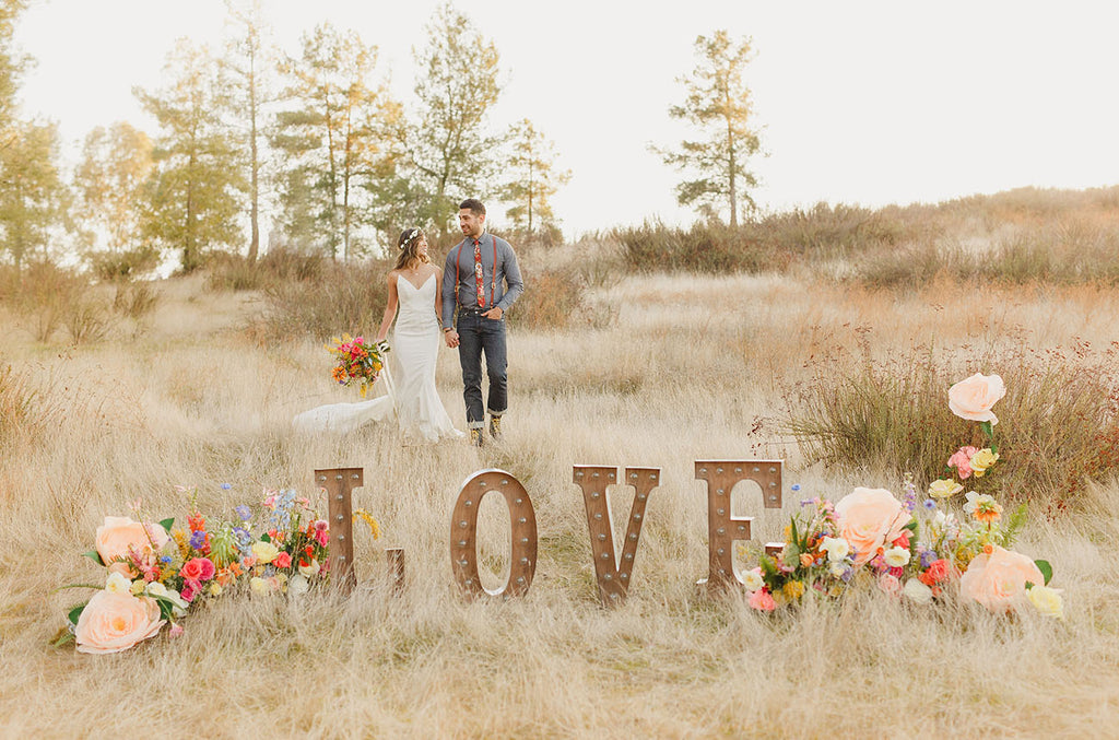 colorful boho wedding with handmade finds