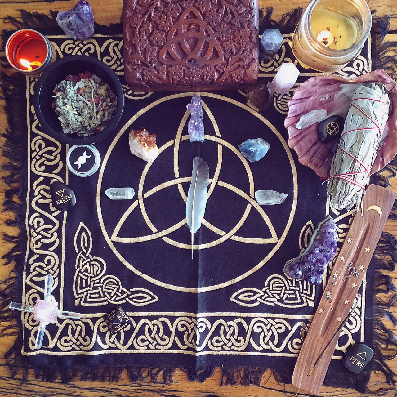 wicca altar setup