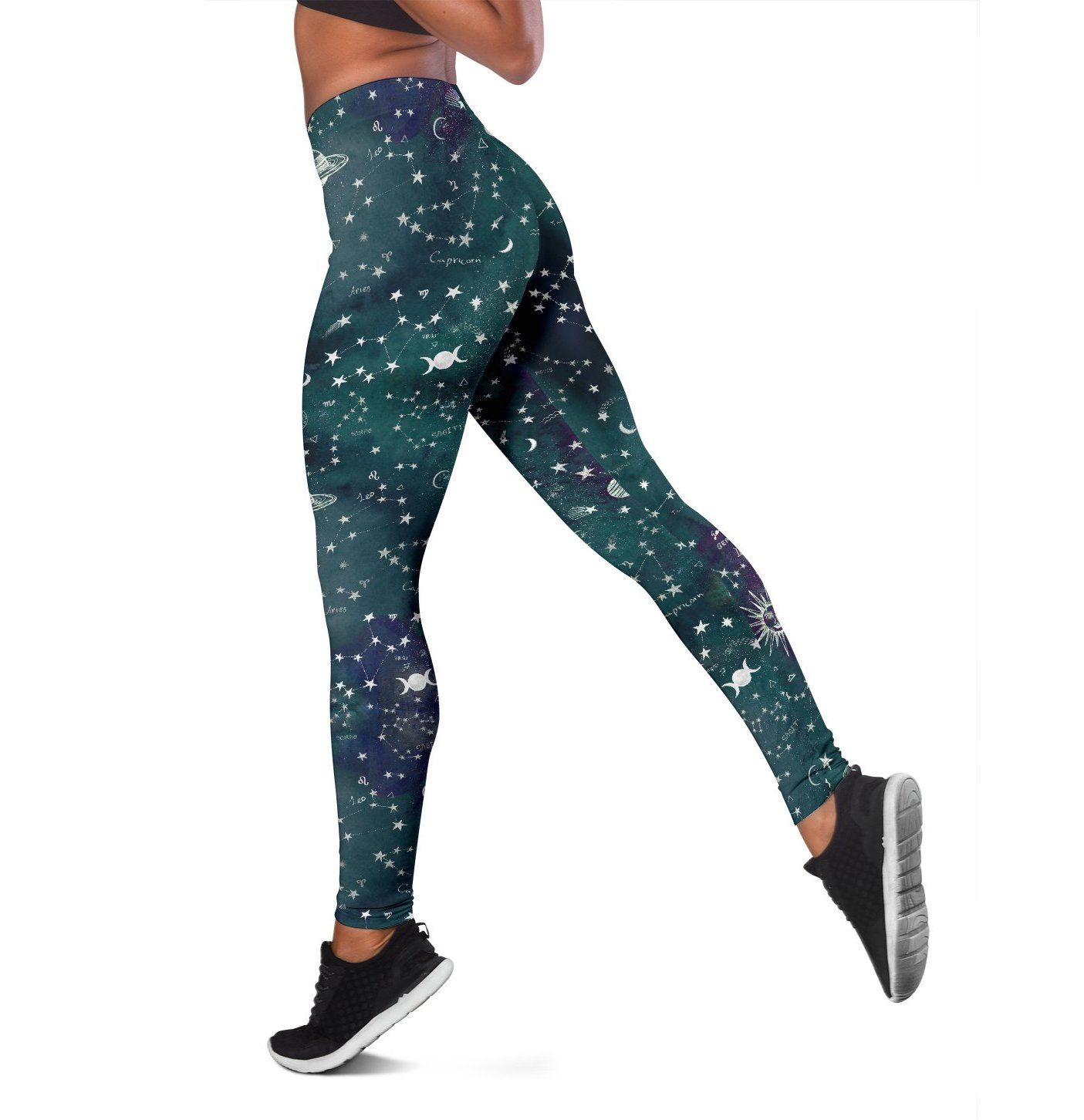 Astrology map blue leggings - Spirit Nest