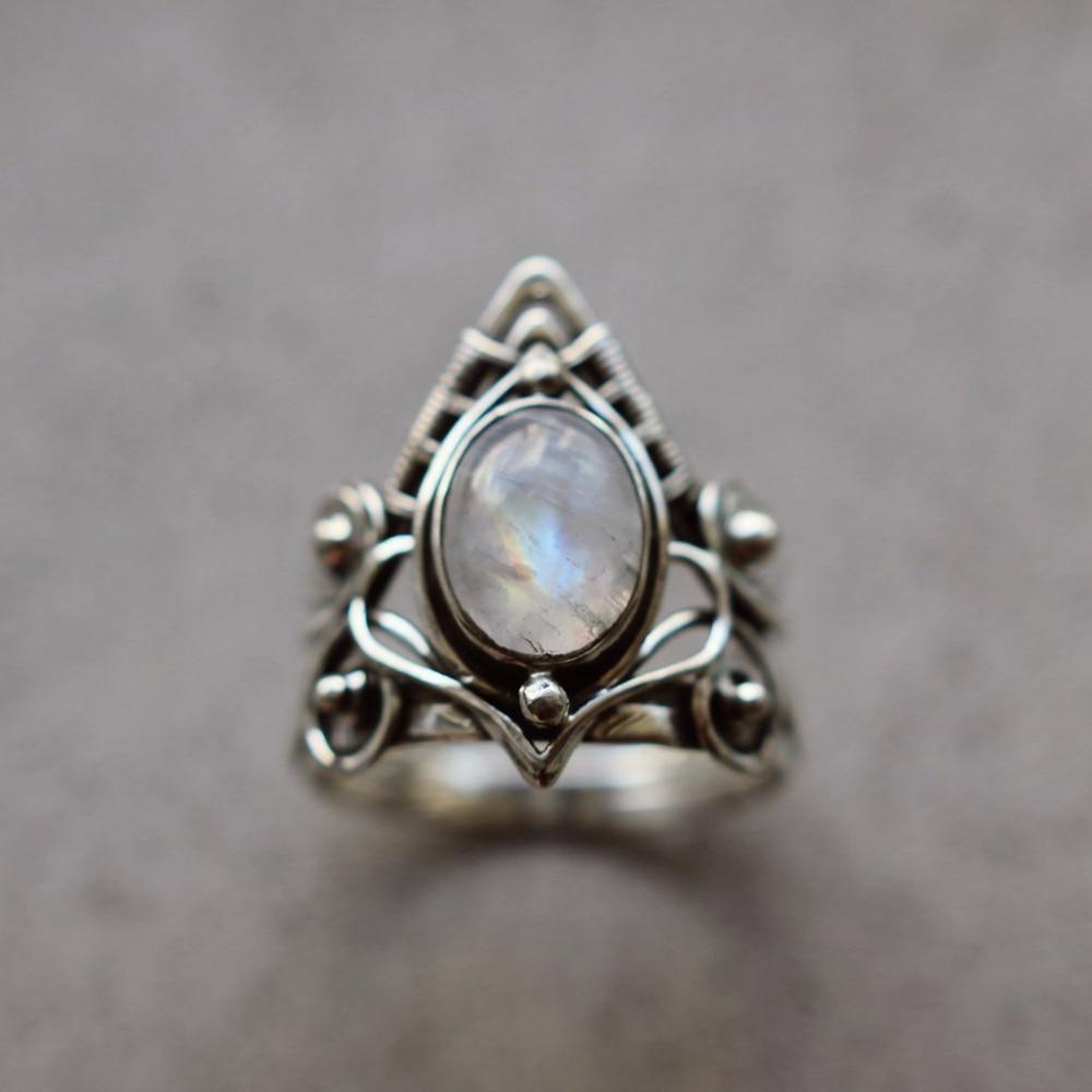 Gothic Moonstone Ring - Spirit Nest