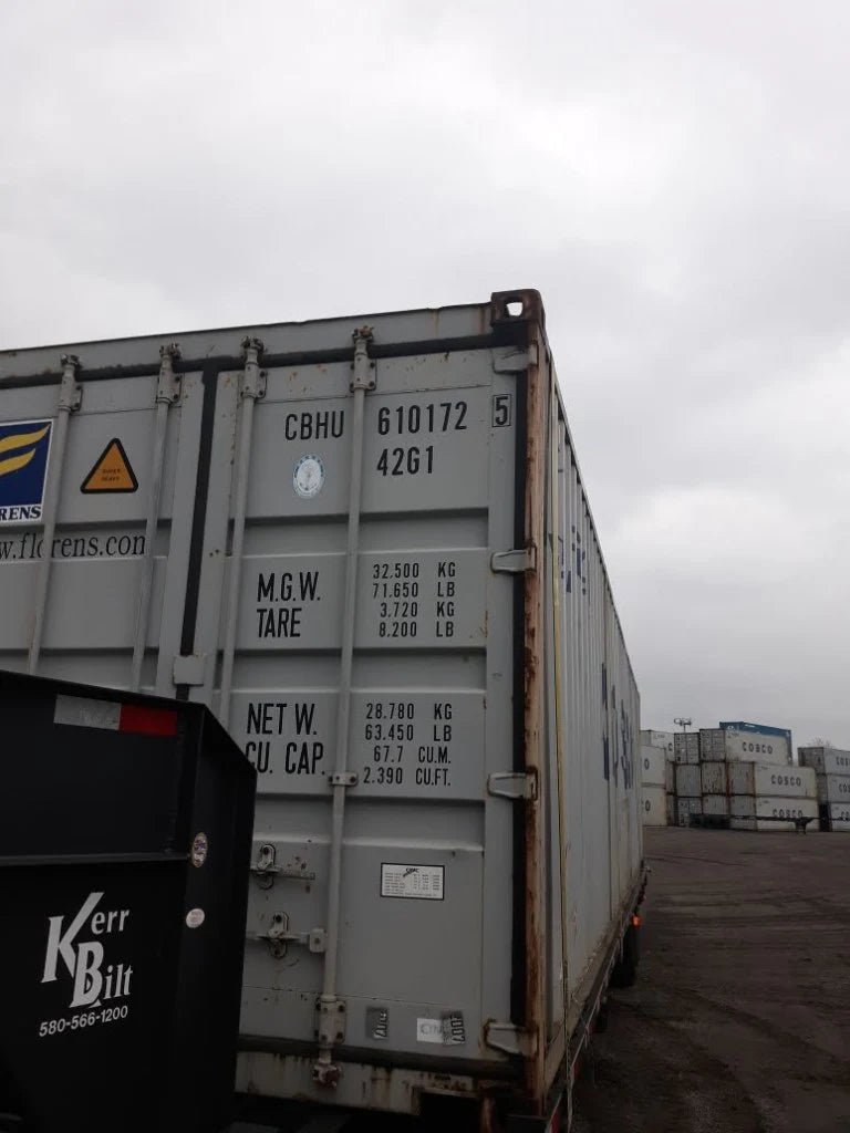 grey 40ft shipping container