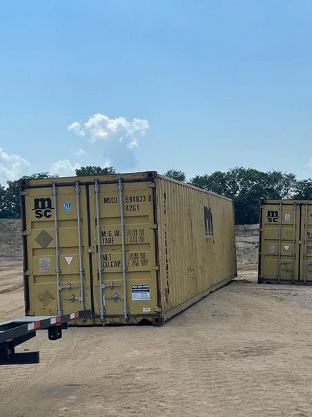 Yellow 40ft shipping container