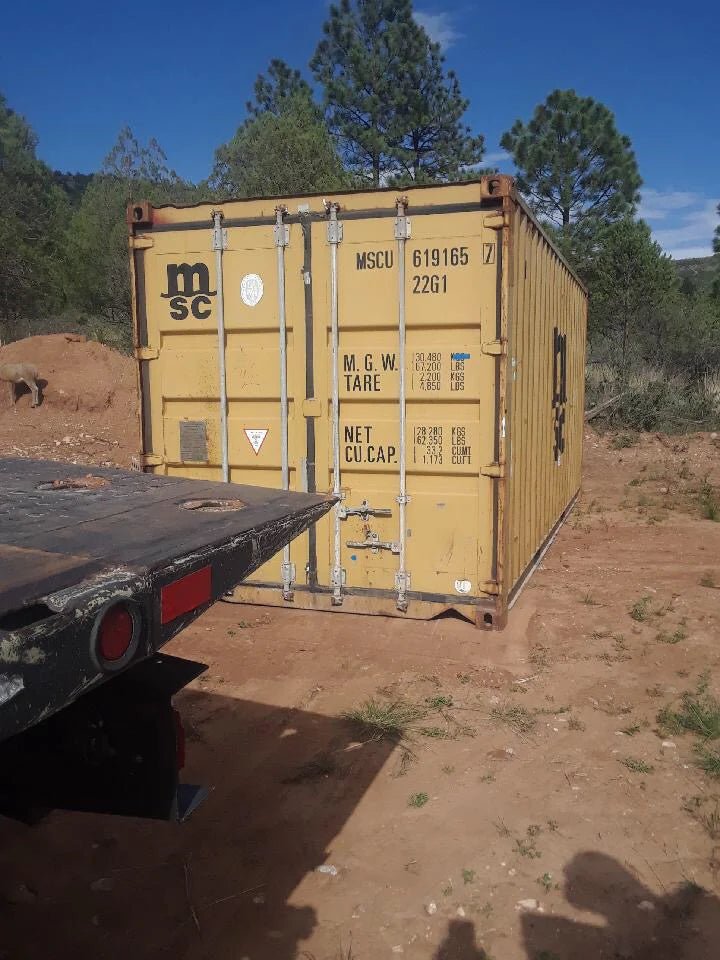 yellow 20ft container