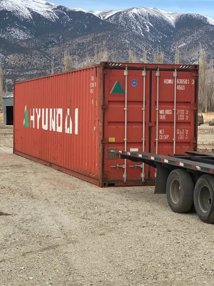 red 40ft shipping container