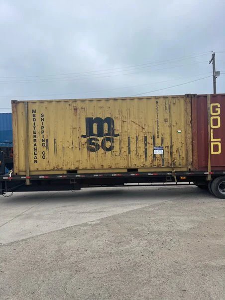 yellow 20ft container