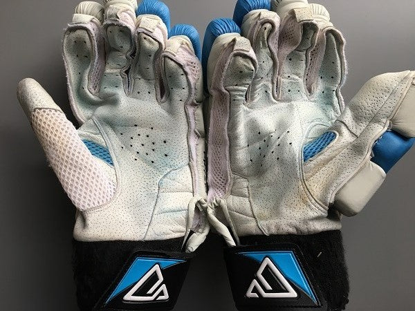 Used PRYZM Cricket Batting Gloves with Pittards Leather Palms