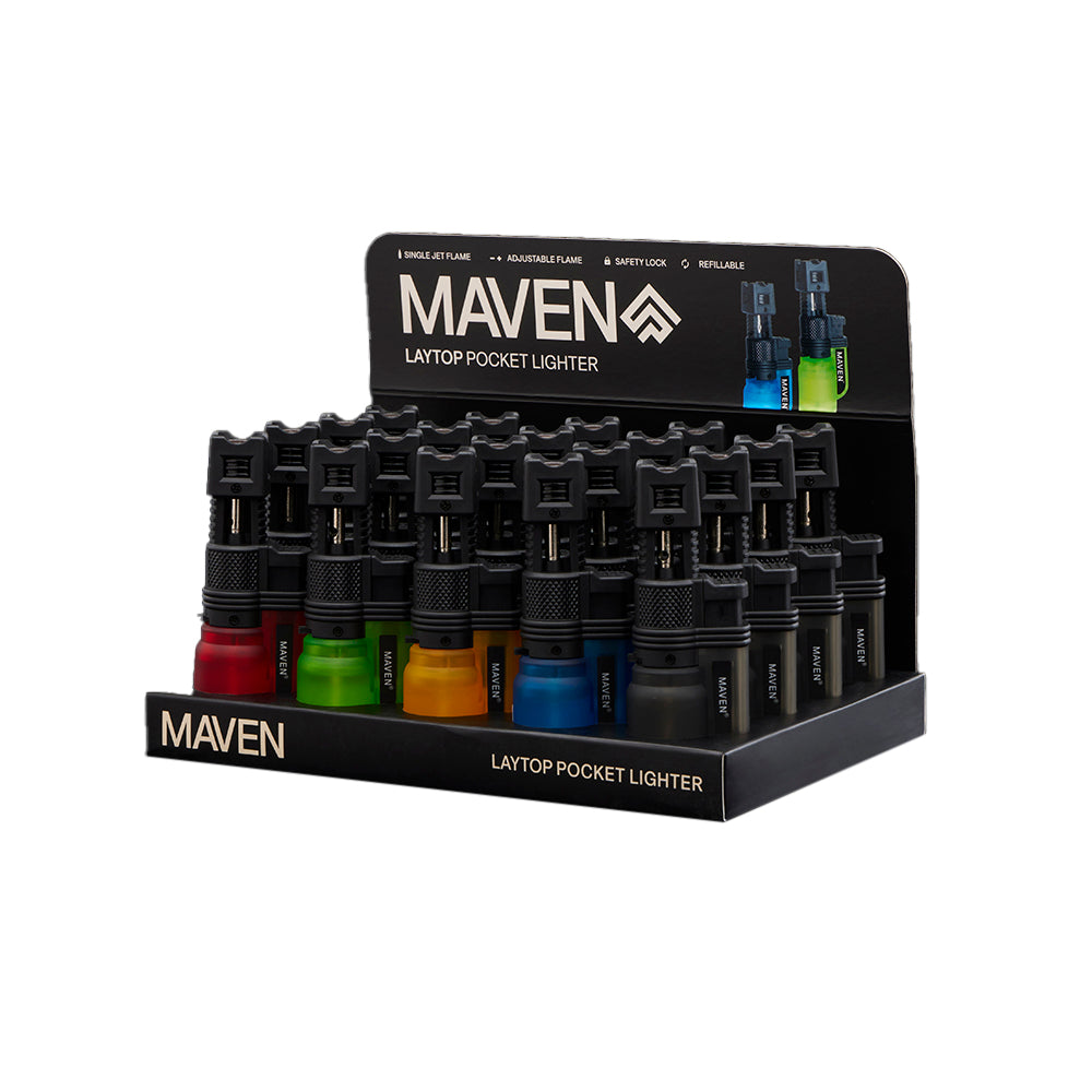 Maven Torch Laytop Mini - 5pk Windproof Jet Flame Torch Lighters