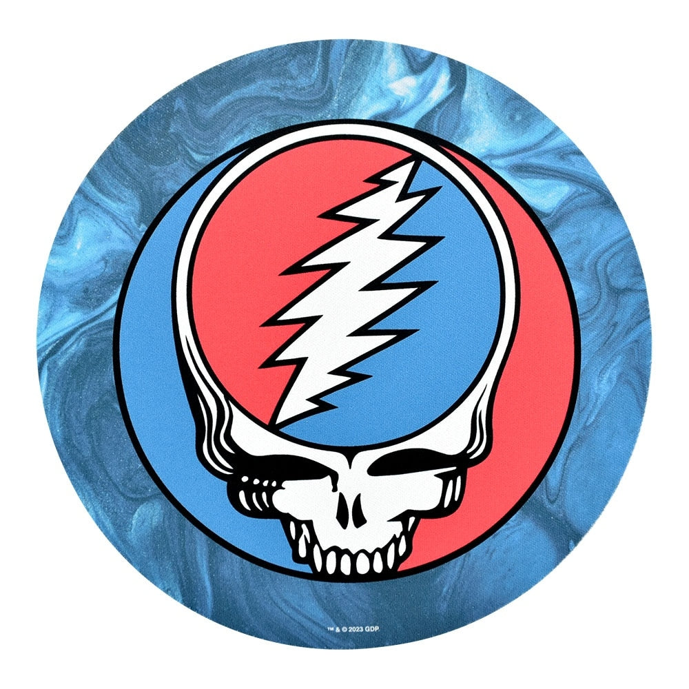 Grateful Dead x Pulsar Fabric Top Dab Mat | Steal Your Face Swirls | 8"
