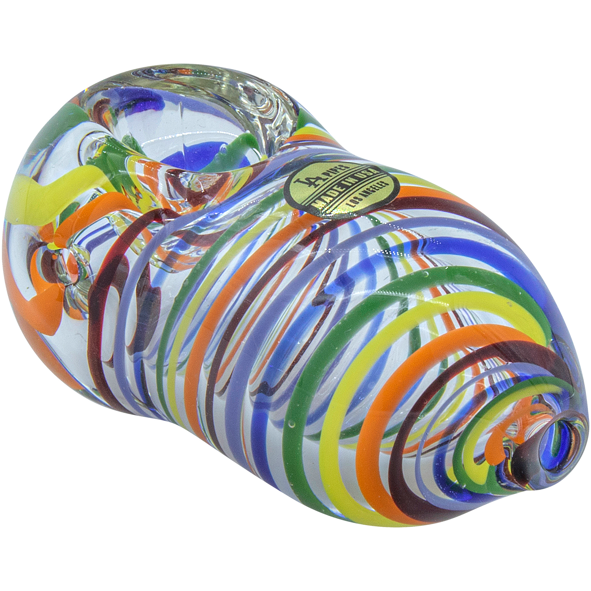 LA Pipes "Easter Egg" Rainbow Swirl Heavy Egg-Shaped Pipe