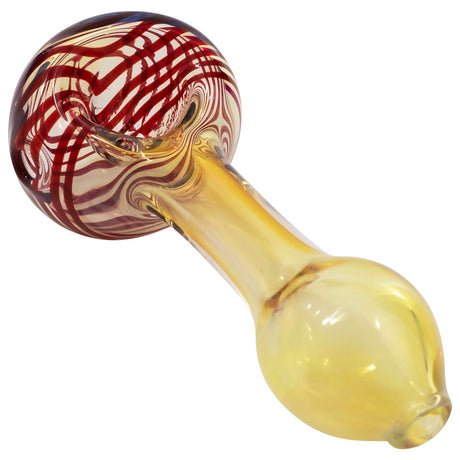 3.5 Inch Spiral & Frit Spoon Glass Weed Pipe Weed Bowl