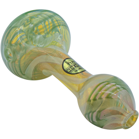 New 3 Fumed Dicro Stripe Glass Handmade Spoon Pipe - Assorted Colors(