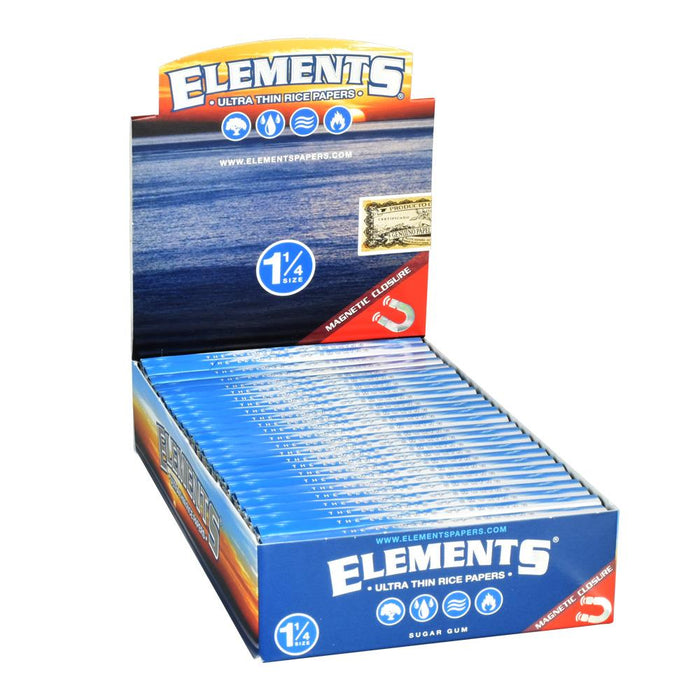 Elements Ultra Thin Rice Rolling Papers | 1 1/4 Inch Box