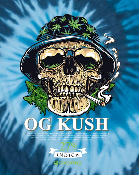 Stonerdays Og Kush Blue Tie Dye Apparel