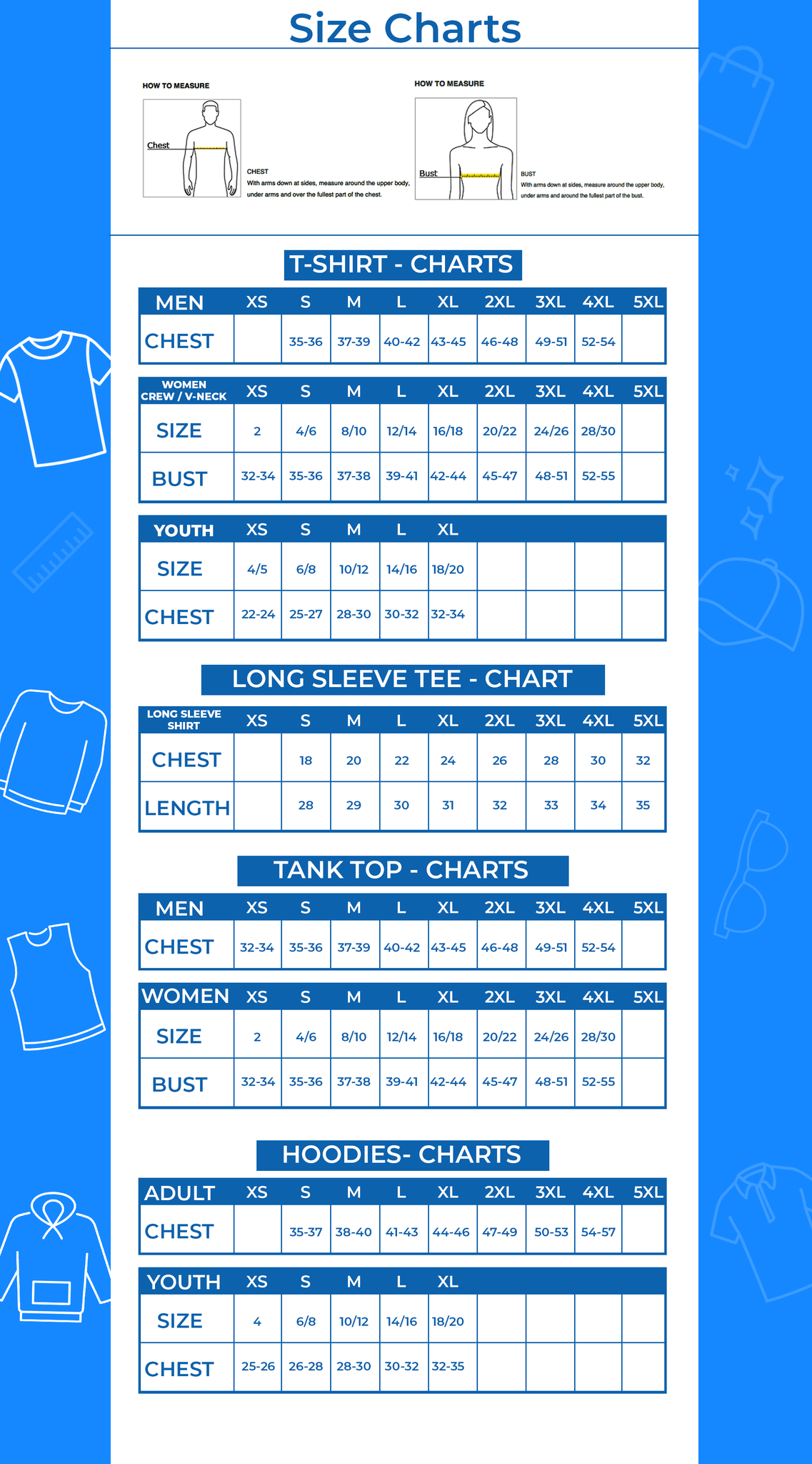 riverlifeshop size charts