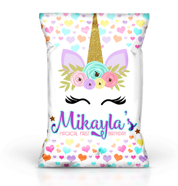 Download Unicorn Birthday Potato Chip Bags Party Favors ...