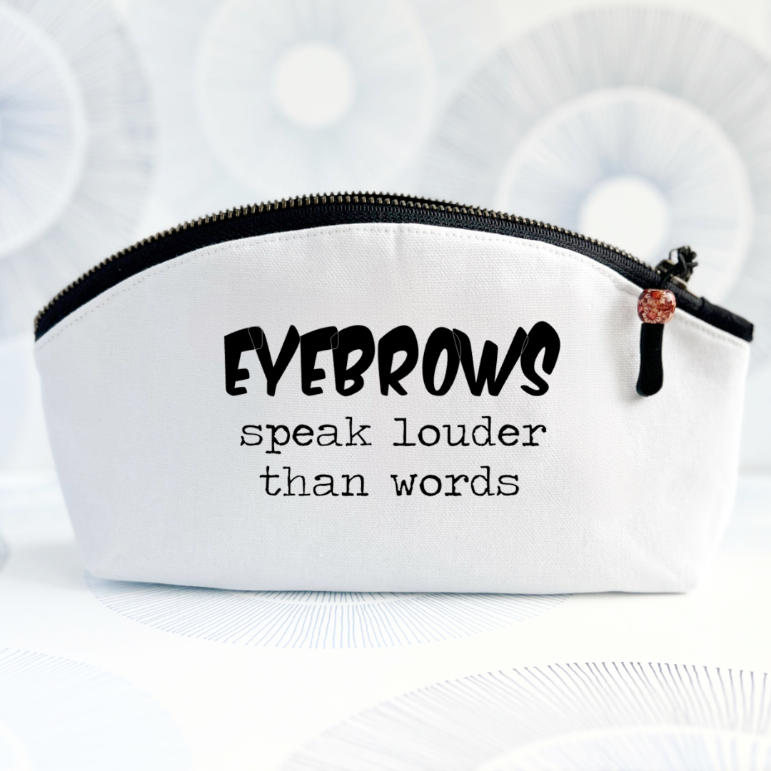 Curvy Canvas Cosmetic Bag - On My Way – Pretty Clever Words