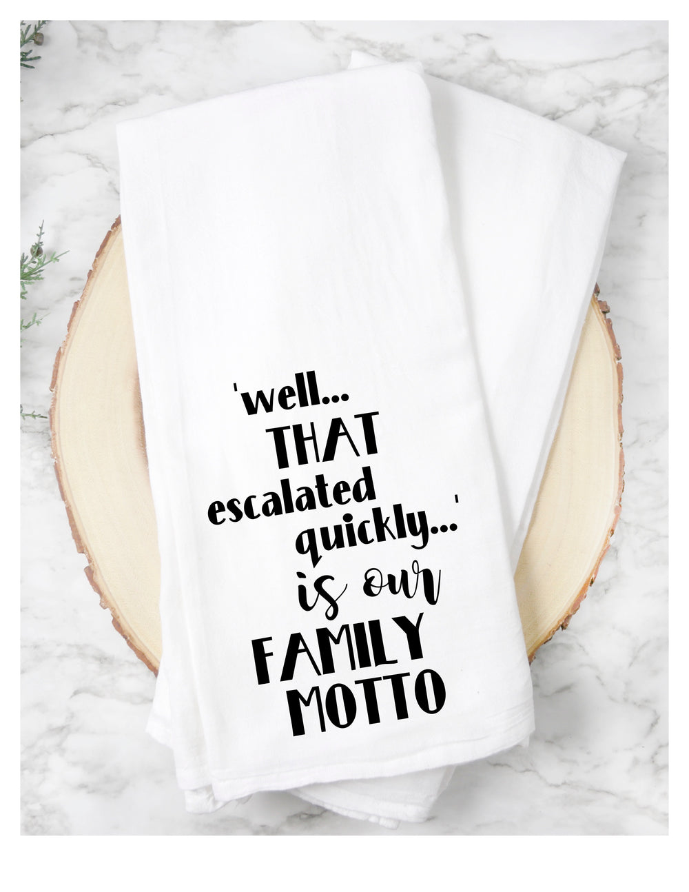 the 3 hardest things to say - humorous tea, bar and kitchen towel LG –  Pretty Clever Words