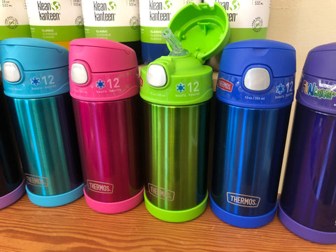 thermos 10oz insulated water bottles with a silicon straw
