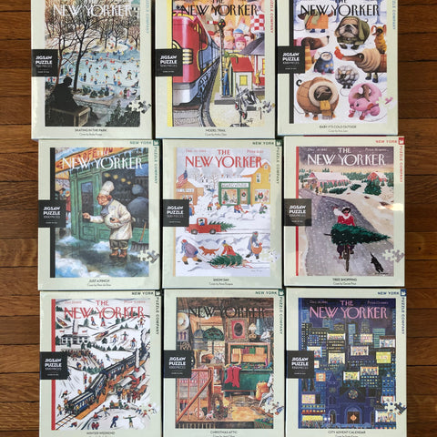 holiday jigsaw puzzles featuring covers from the new yorker magazine