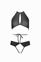 Open Front Panty and Mesh Peekaboo Crop Top Set Nav Image 5