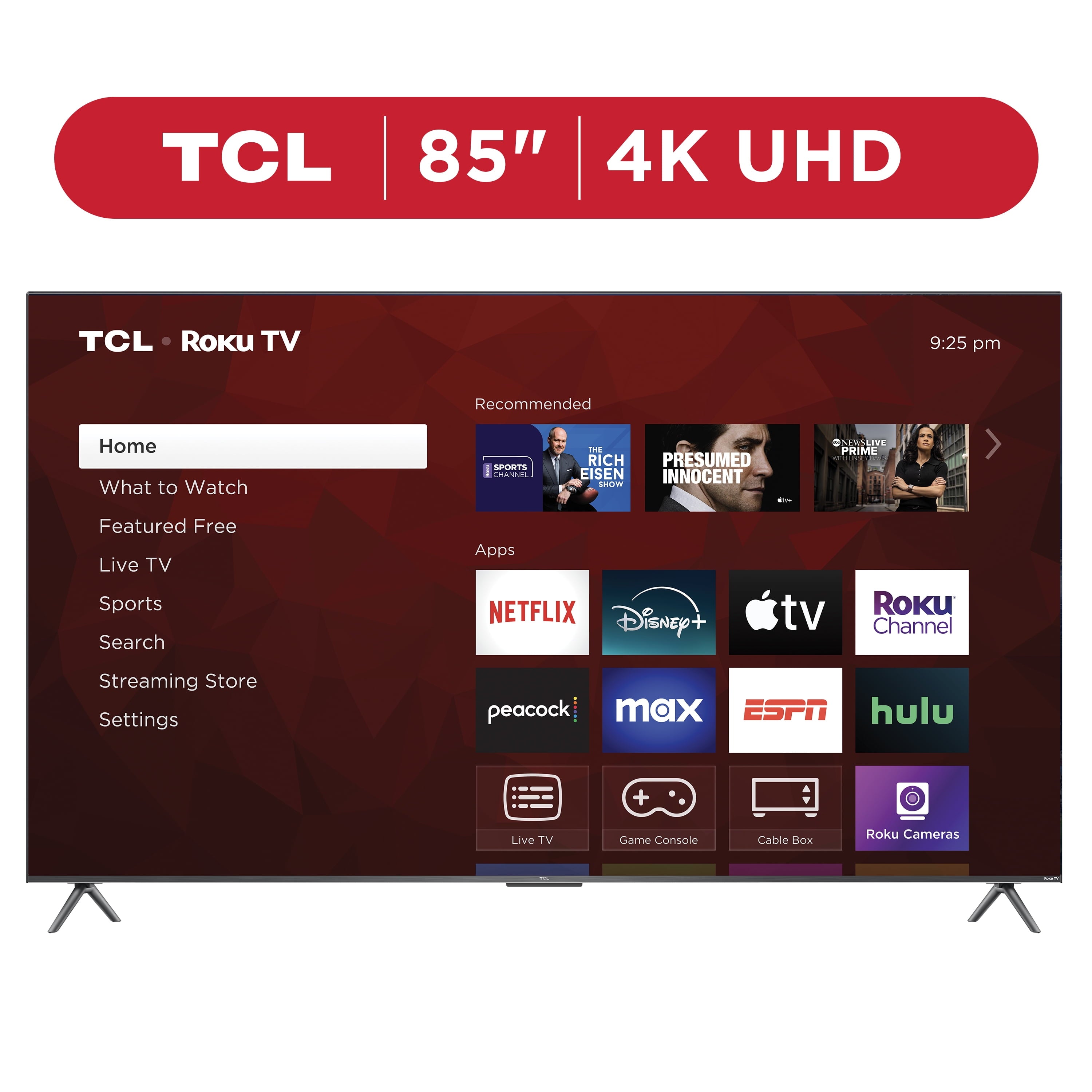 85” Class S4 (85S410R) 4K UHD HDR LED Smart TV with Roku TV - Puck's