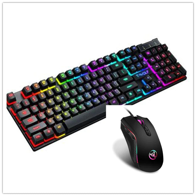 RGB USB Wired Gaming Keyboard with Floating Keys - Puck's
