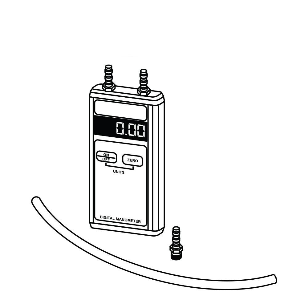 Central Boiler Manometer W/ Tubing & Nipple Kit Wood Furnace World