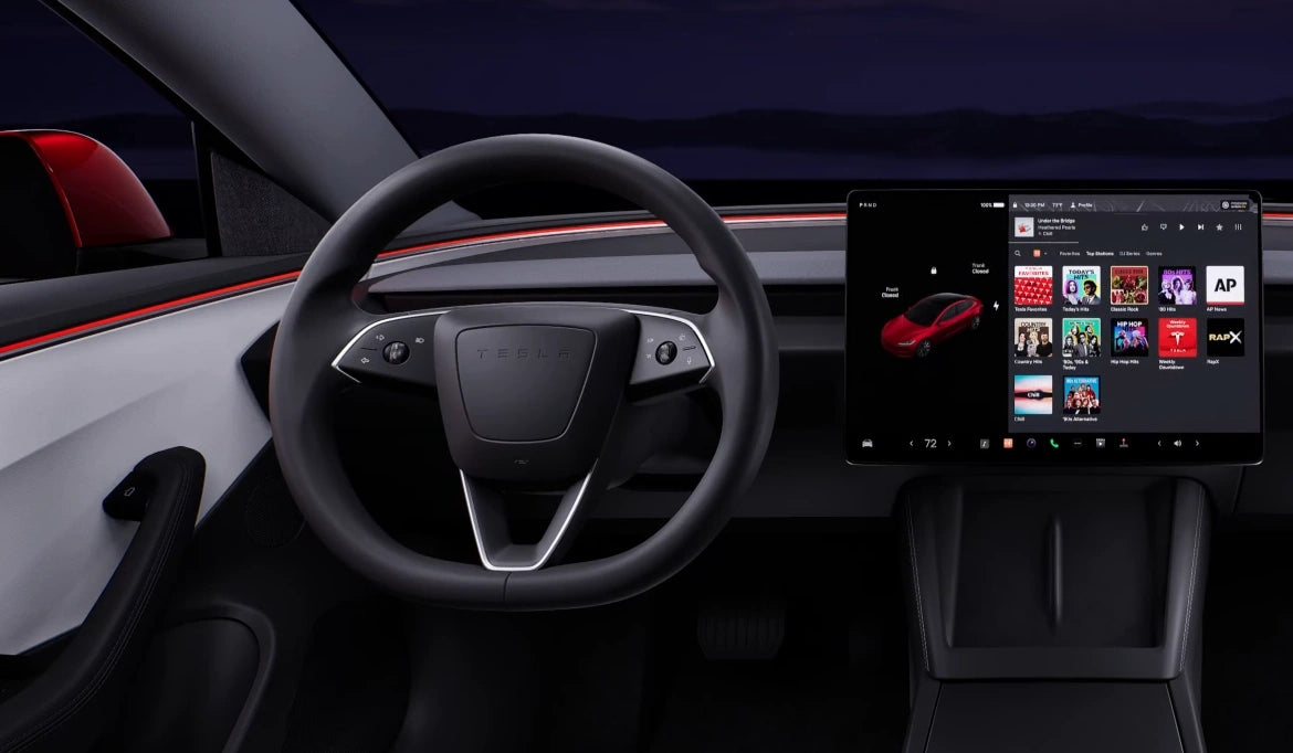 IntroductionIn recent years, Tesla has achieved remarkable success in the electric vehicle market, becoming a key driver of the global electric vehicle revolution. Under the leadership of Elon Musk, who has demonstrated extraordinary wisdom and vision, Tesla's goals extend beyond manufacturing high-performance electric cars to promoting a global shift towards sustainable energy. Musk's grand vision includes popularizing electric vehicles, building large-scale solar and energy storage systems, and establishiDetails  Tesla's innovation and market leadership stem from its relentless pursuit of technological breakthroughs and product improvements. With successful releases of the Model S, Model X, Model 3, and Model Y, Tesla has set new industry standards in performance and range while making significant advances in autonomous driving and battery technology.     Major Improvements in the 2024 Tesla Model 3  The 2024 Tesla Model 3, also known as the Model 3 Refresh or Project Highland, has undergone several notable updates and improvements, garnering widespread acclaim from the market and consumers.  Exterior and Interior Enhancements  The 2024 Model 3 features a refined exterior design with a more modern and aerodynamic shape, improving efficiency on the road. The front fascia and headlights are sharper, the body lines are sleeker, and the overall visual appeal is more stylish and dynamic.  Inside, the 2024 Model 3 boasts higher quality materials, enhancing the overall luxury and comfort. The redesigned center console offers more storage and convenience, while new seat designs provide better support and comfort, elevating the driving experience.  Changes in Steering and Controls  One of the most significant changes in the 2024 Model 3 is the redesign of the steering and control systems. The new model has eliminated traditional steering wheel stalks, replacing them with touch buttons and rollers on the steering wheel for controlling turn signals, gear selection, and other functions. This design is similar to the “yoke” concept introduced in the Model S and Model X but retains a more conventional round steering wheel.     There are several possible reasons for Tesla's decision to remove steering wheel stalks:  Enhancing Technological and Futuristic Appeal: By eliminating traditional stalks, Tesla aims to provide a more technologically advanced and futuristic driving experience, in line with its innovative spirit. Simplifying Operations: Touch buttons and rollers can simplify driver operations, centralizing more functions on the steering wheel and reducing distractions. Preparing for Full Autonomy: As Tesla advances its autonomous driving technology, removing stalks could be a step towards a future where traditional manual controls are unnecessary. Aesthetic Design: The new steering wheel design is more streamlined and visually appealing, enhancing the overall interior quality and look. Initially, the no-stalk design raised some user concerns about intuitiveness and safety. However, many users found the new touch controls and rollers to be more modern and, to some extent, improved the driving experience with a futuristic feel. Most users hold a positive view of this change, appreciating its alignment with Tesla's innovative spirit and vision for future driving.  Market Response to the 2024 Model 3  Overall, the market response to the 2024 Model 3 has been largely positive. Consumers and experts have praised Tesla for continuously improving vehicle comfort and user experience while maintaining high performance and long range. Although the new steering design requires some adjustment, most users eventually recognize the convenience and technological advancement it offers.  Tesla Modification Market Boom  As Tesla's influence in the electric vehicle market grows, the aftermarket for Tesla modifications is also thriving. Consumers can choose from a variety of accessories and upgrades to meet their customization needs and enhance vehicle performance.  Popular modifications include:  Exterior Kits: Custom wraps, carbon fiber components, and aerodynamic kits. Interior Upgrades: Premium leather seats, custom steering wheels, and high-end sound systems. Performance Enhancements: Suspension upgrades, high-performance brake components, and power tuning. Tech Accessories: Advanced driver assistance systems, in-car entertainment systems, and smart home integration devices. These modifications not only enhance the personalization and performance of Tesla vehicles but also offer Tesla owners more choices and enjoyment.  Tesla's continuous innovation and breakthroughs in the electric vehicle field have kept it at the forefront of the global market. The major improvements in the 2024 Model 3, particularly in the steering and control systems, demonstrate Tesla's unique understanding and exploration of the future driving experience. The positive market feedback further attests to Tesla's success and influence. As the modification market continues to grow, Tesla owners will have more ways to personalize and enhance their vehicles, enjoying the limitless possibilities of electric driving.