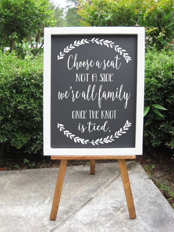 Find Your Seat, DIY Wedding Decal, Seating Chart