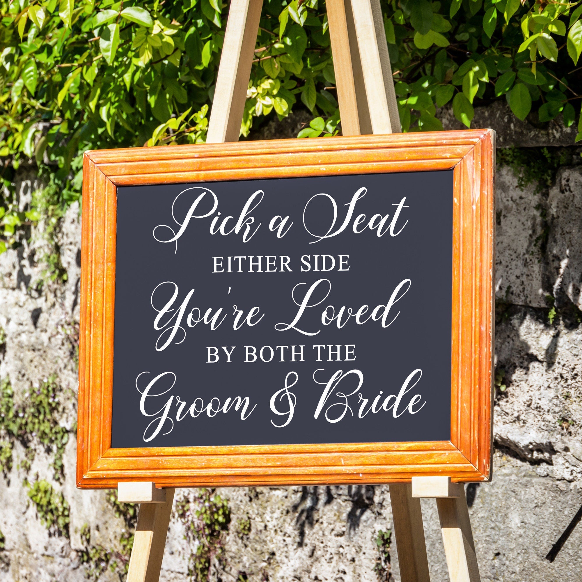 Please find your seat Vinyl Decal please take a seat Make your own wedding  sign