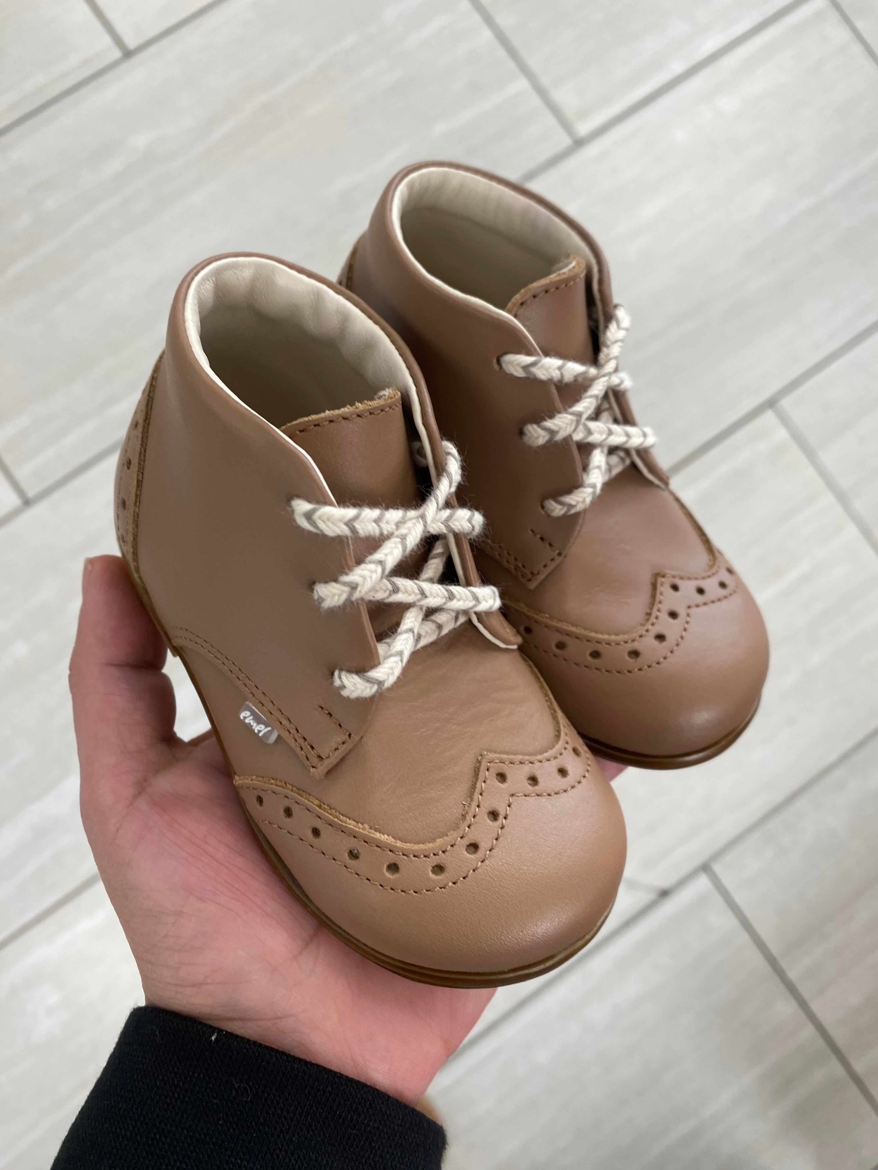 Emel Latte Wingtip Baby Shoe