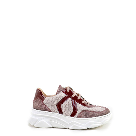 burgundy kids sneakers