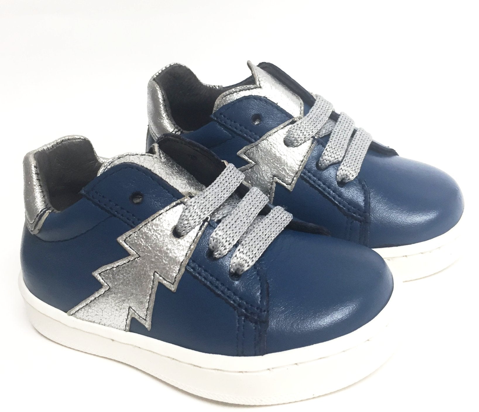 Blublonc Blue/Silver Baby Sneaker - Tassel Children Shoes