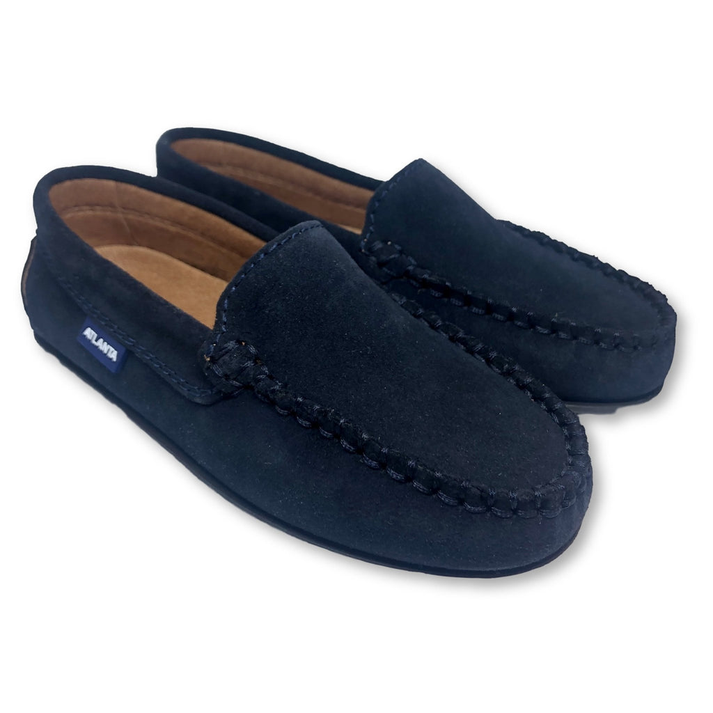 Atlanta Mocassin Navy Suede Loafer– Tassel Children Shoes
