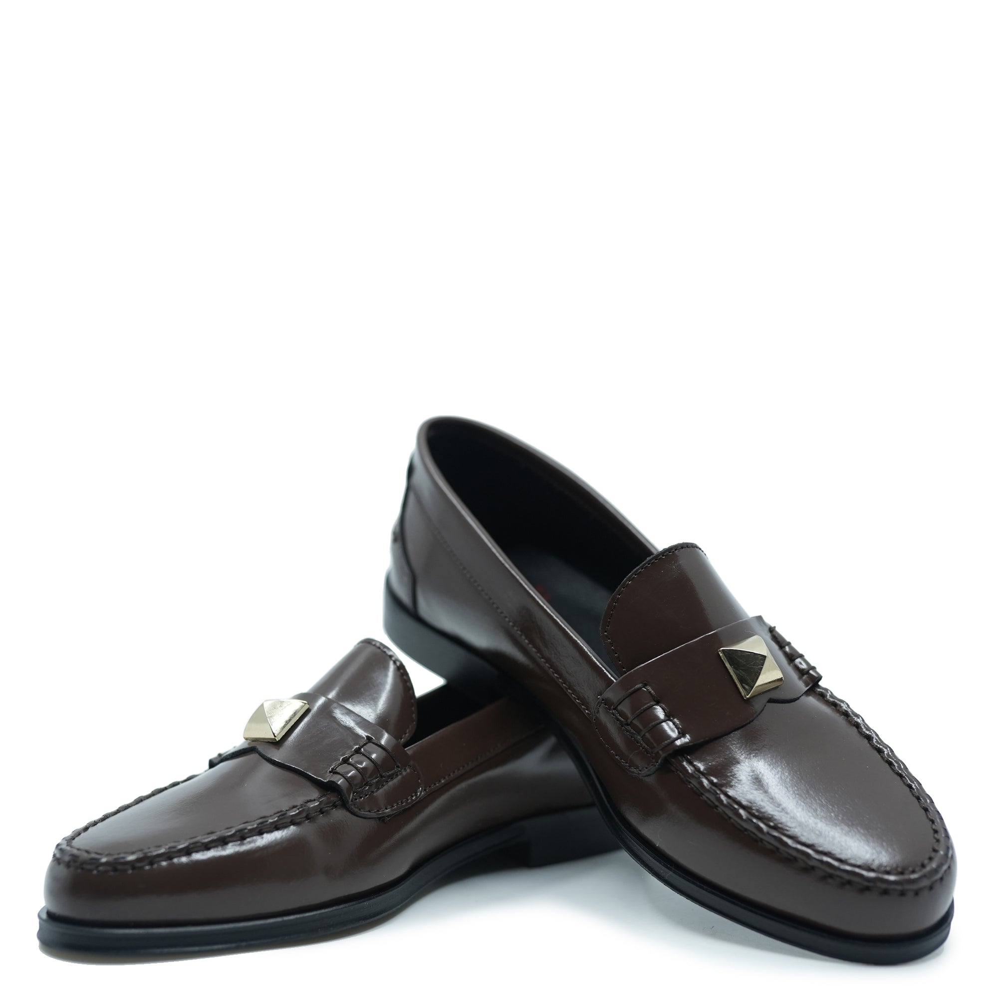 Louis Vuitton Men's Black Calf Leather Buckle Loafers Dress Shoes