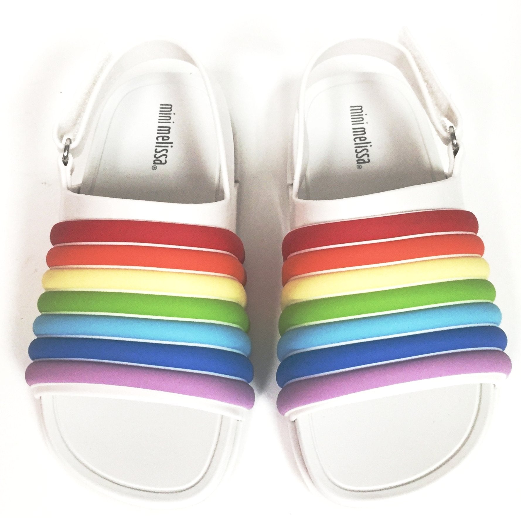 mini melissa rainbow sandals