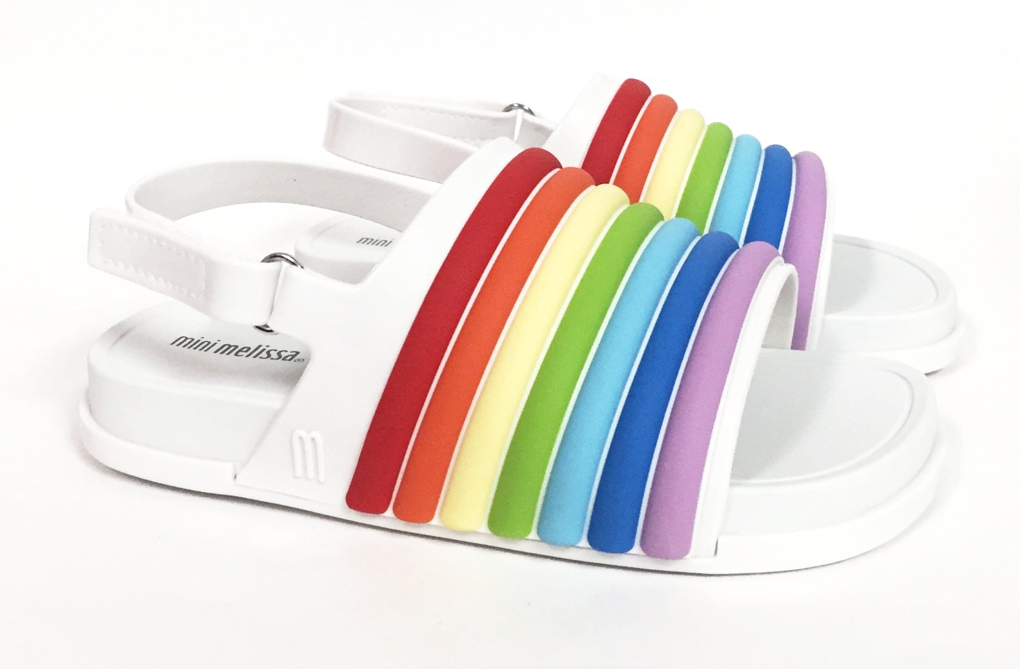 mini melissa rainbow sandals