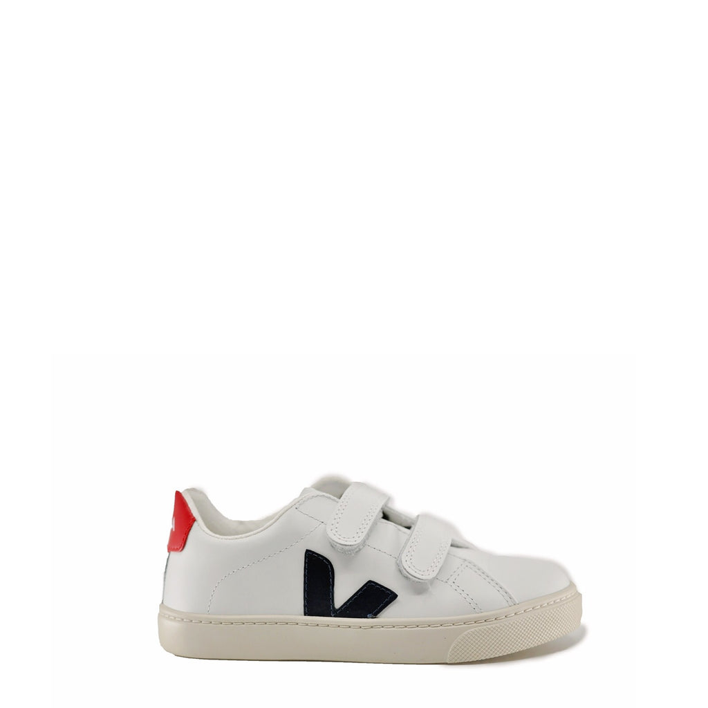 Veja Red, Blue, and White Velcro Sneaker– Tassel Children Shoes