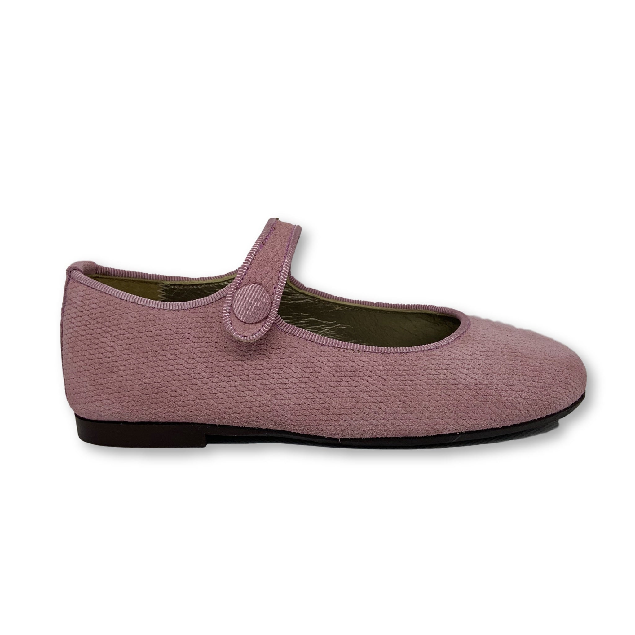 Rose Textured Suede Mary Children Shoes