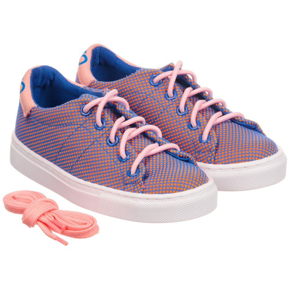 metrisk Elektriker fordom Kenzo Pink and Blue Racing Sneakers - Tassel Children Shoes