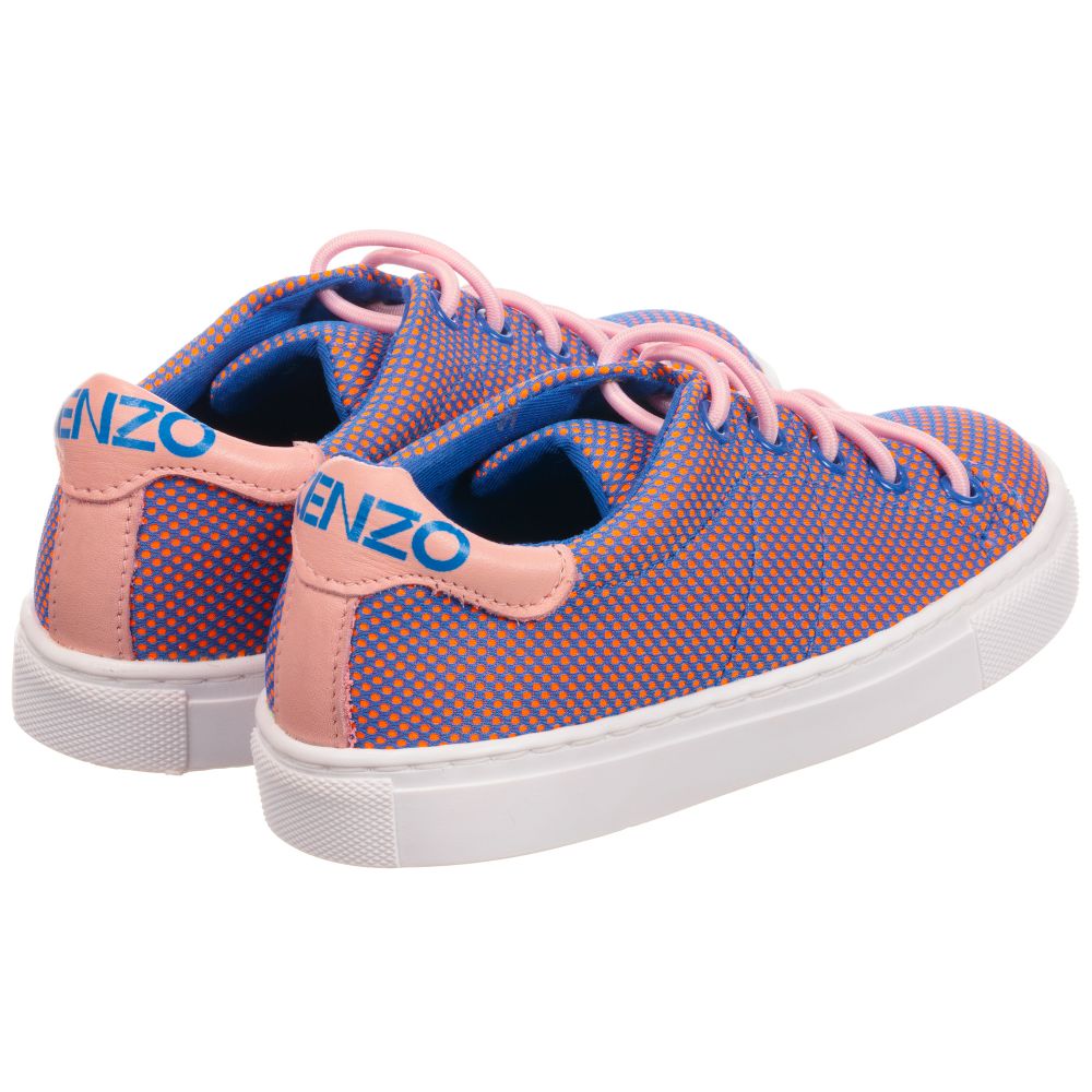 Kenzo Pink and Racing Sneakers - Tassel Children Shoes