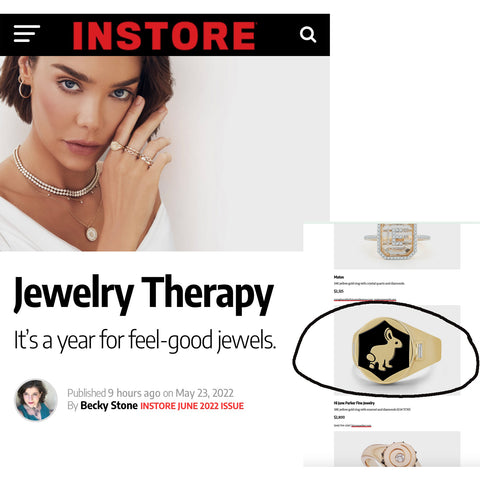 Trickster bunny signet ring Instore Magazine jewelry therapy 4 jewelry trends to look out for